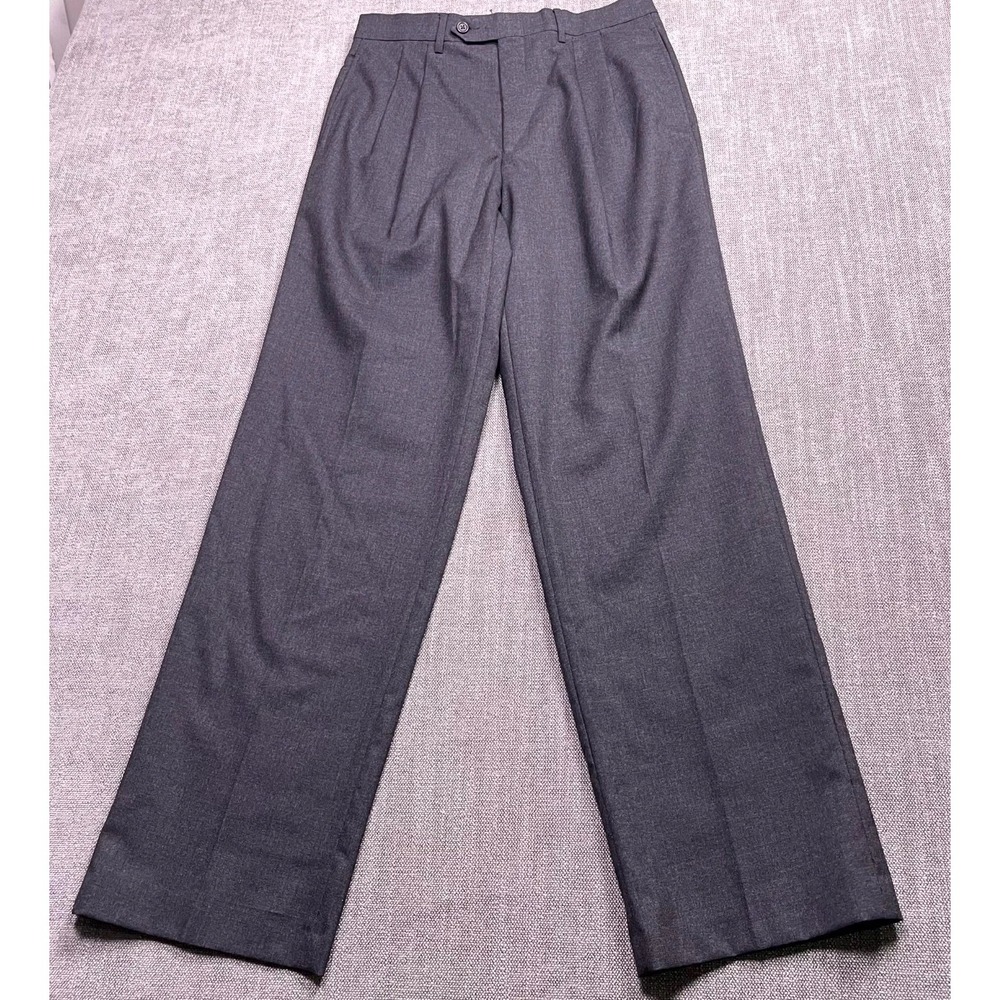 Lauren Ralph Lauren Total Comfort Dress Pants Men 30 Charcoal Gray Pleated Front